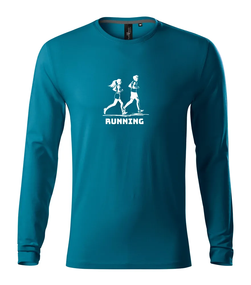 Pánské tričko s dlouhým rukávem s potiskem Running